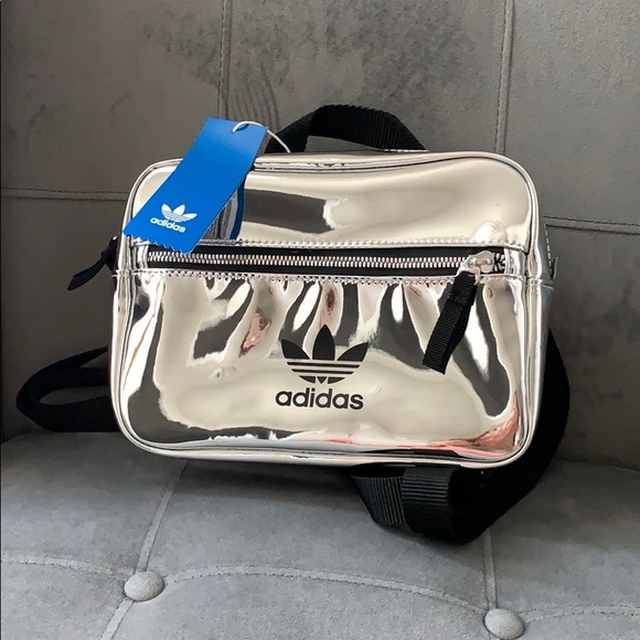 adidas mini airliner bag silver